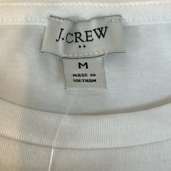 J. CREW NWT Perfect fit long sleeve crew neck white top - Picture 4 of 6